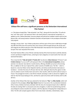 Chilean film will have a significant presence at the Rotterdam
