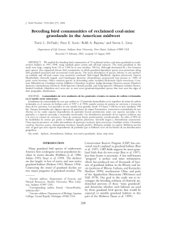 Breeding bird communities of reclaimed coal