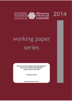 job accession, separation and mobility in the egyptian labor market