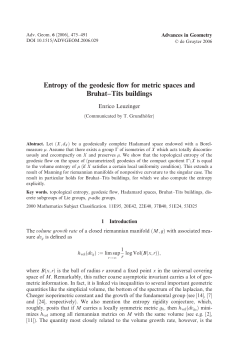 Entropy of the geodesic flow for metric spaces and Bruhat&ndash;Tits