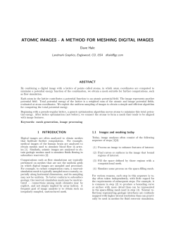 atomic images - a method for meshing digital images