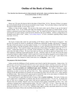 Outline of the Book of Joshua