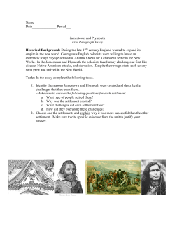 Date______________ Period___ Jamestown and Plymouth Five