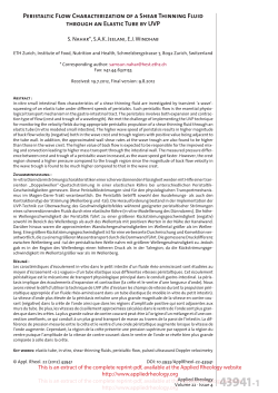 Peristaltic flow characterization of a shear thinning fluid through an