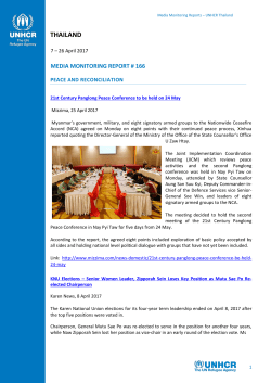 Media Reports (English) 7 - 26 April 2017