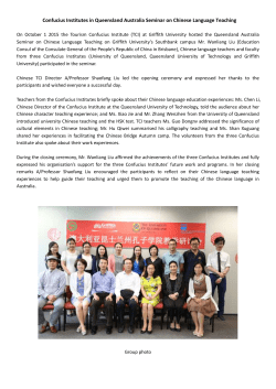 Confucius Institutes in Queensland Australia