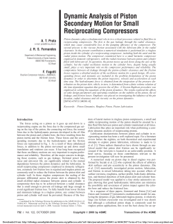 Dynamic Analysis of Piston Secondary Motion for Small