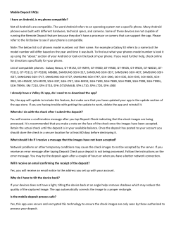 Mobile Deposit FAQs: I have an Android, is my phone compatible