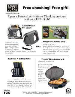 Free checking! Free gift!