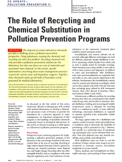 The Role of Recycling and Chemical Substitution in Pollution