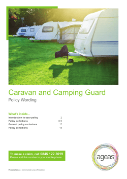 Caravan and Camping (Policy wording) as a PDF