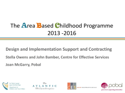 2014, January 30th Presentation 2 (p.m. session)