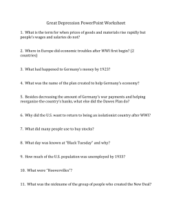 Great Depression Powerpoint Worksheet