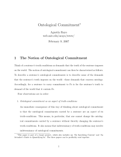 Ontological Commitment