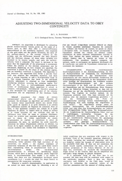 adjusting two-dimensional velocity data to obey continuity