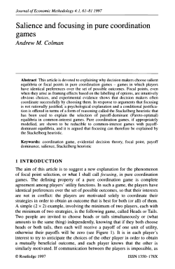 Salience and focusing in pure coordination games