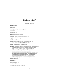Package `sisal`