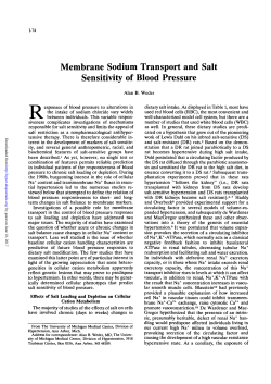 Membrane Sodium Transport and Salt Sensitivity of Blood Pressure