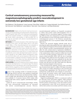 Cortical somatosensory processing measured by