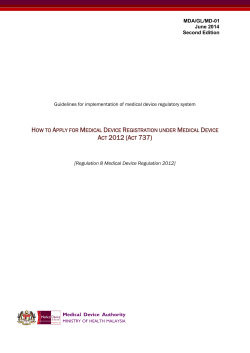 ACT 2012 (ACT 737) - Medical Device Authority