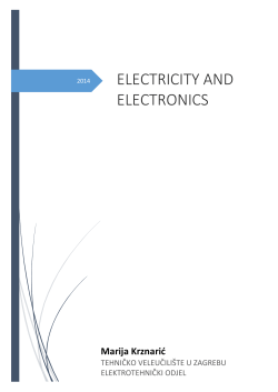 electricity and electronics - Tehničko veleučili&scaron;te u Zagrebu