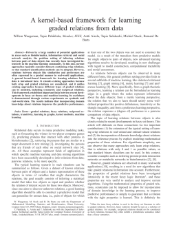 A kernel-based framework for learning graded relations from data