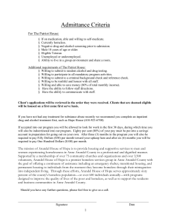 Patriot House Application