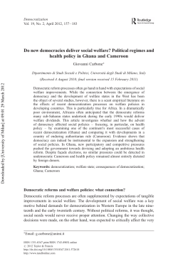 Do new democracies deliver social welfare? Political regimes and
