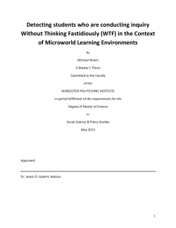 Detecting students who are conducting inquiry Without