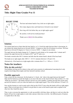 the Notes for Teachers. - Aiming High Teacher Network