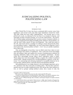 Judicializing Politics, Politicizing Law