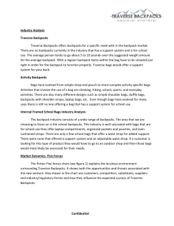 Confidential Industry Analysis Traverse Backpacks Traverse