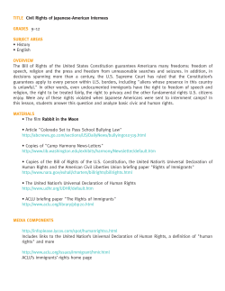 TITLE Civil Rights of Japanese-American Internees