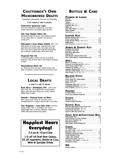 Beverages - The Chatterbox Pub