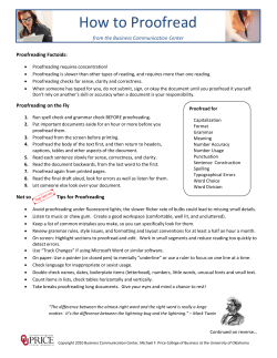 How to Proofread - University of Oklahoma