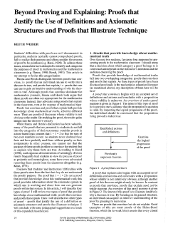 Beyond Proving and Explaining: Proofs that Justify the Use