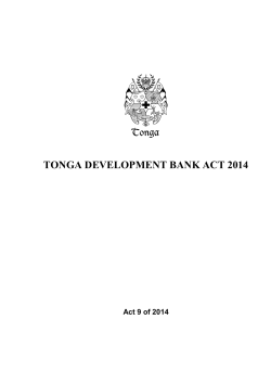 Tonga Development Bank Act 2014