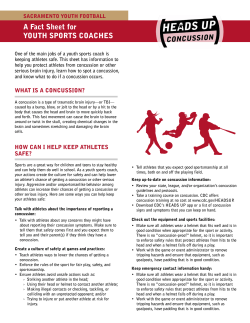 Coaches Fact Sheet - Sacramento Youth Football Network