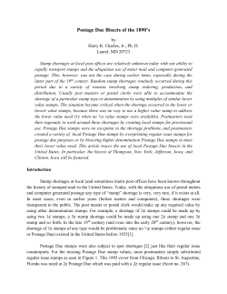 Postage Due Bisects of the 1890`s