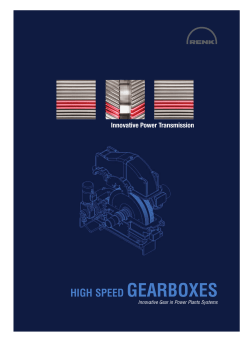 High Speed Gearboxes