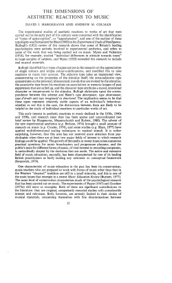 The dimensions of aesthetic reactions to music