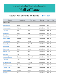 Search Hall of Fame Inductees