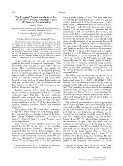 The Tympanal Trachea as an Integral Part of the Ear in A cripeza