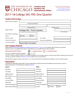 Three Quarters SAL (full academic year) FRS