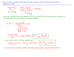 57 How would you prepare 455 grams of an aqueous solution that is
