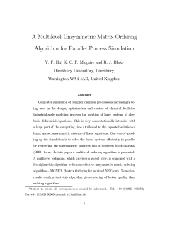 A Multilevel Unsymmetric Matrix Ordering Algorithm for