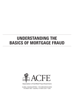 ACFE &ndash; Understanding the Basics of Mortgage Fraud