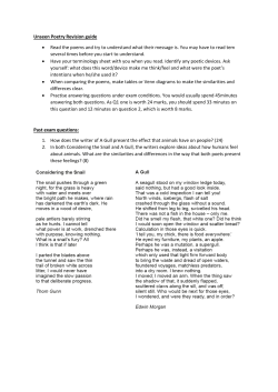 Unseen Poetry Revision guide &bull; Read the poems and try to