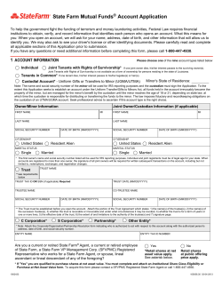 State Farm Mutual Funds Account Application