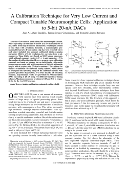 A Calibration Technique for Very Low Current and Compact Tunable